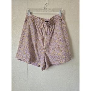 J. Crew Women's Eco Print Paisley Paddle Swim Board Shorts Size 2x Elastic Waist